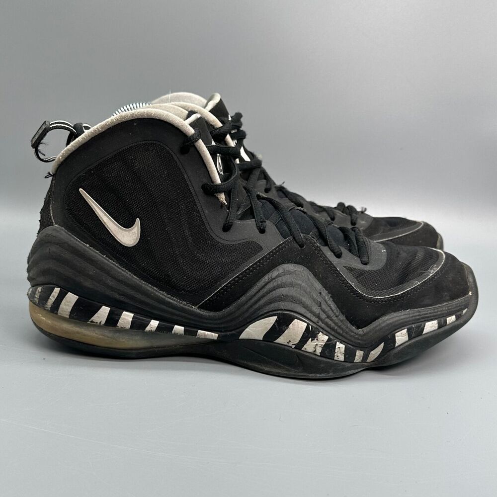 Nike Air  Max Penny 5 Mens 9 Athletic Sneaker Shoes Black Thrashed Basketball